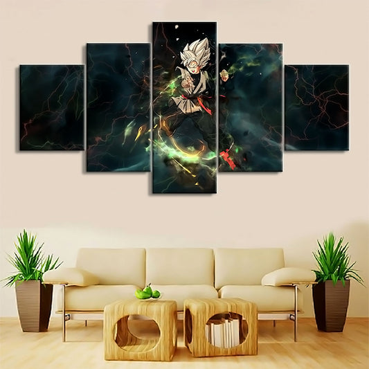 Dragon Ball - 5 Pieces Wall Art - Black Goku - Dragon Ball Poster - Dragon Ball Canvas