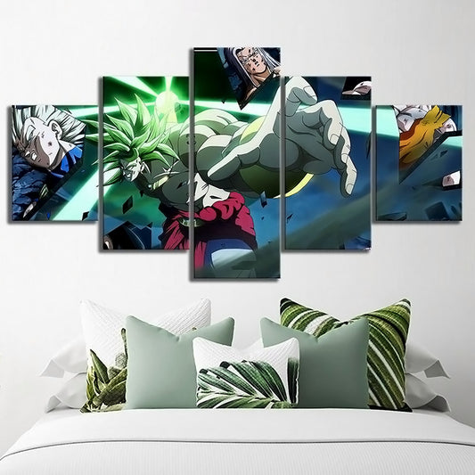 Dragon Ball - 5 Pieces Wall Art - Broly - Vegeta - Goku - Trunks - Dragon Ball Poster - Dragon Ball Canvas
