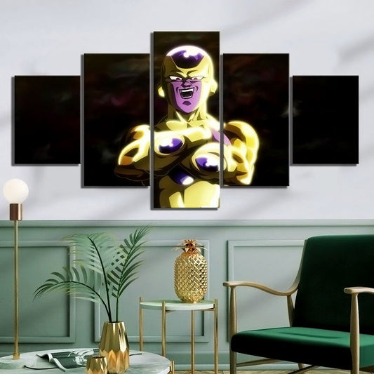 Dragon Ball - 5 Pieces Wall Art - Frieza Golden - Dragon Ball Poster - Dragon Ball Canvas