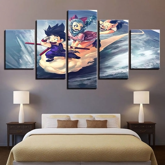 Dragon Ball - 5 Pieces Wall Art - Goku - Bulma - Oolong - Dragon Ball Poster - Dragon Ball Canvas