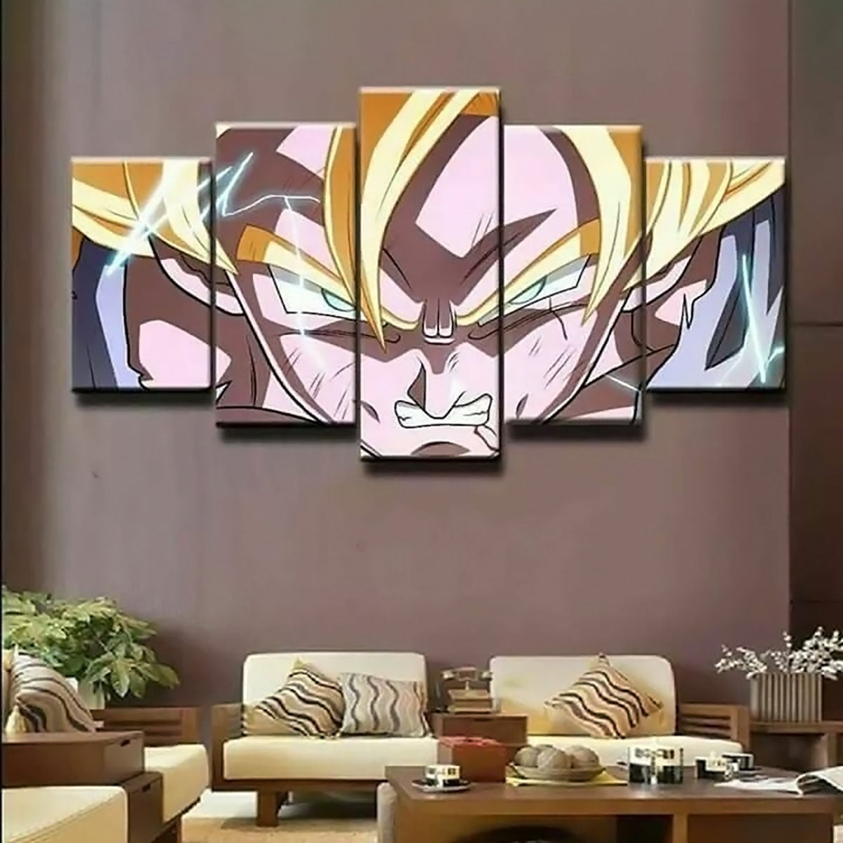 Dragon Ball - 5 Pieces Wall Art - Goku - Super Saiyan - Dragon Ball Poster - Dragon Ball Canvas
