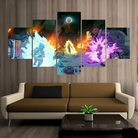 Dragon Ball - 5 Pieces Wall Art - Goku - Vegeta - Trunks - Fusion Zamasu - Dragon Ball Poster - Dragon Ball Canvas