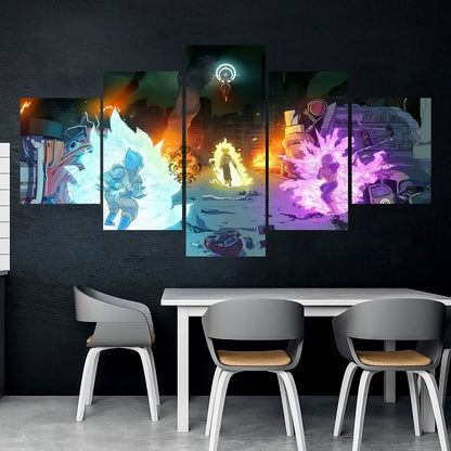 Dragon Ball - 5 Pieces Wall Art - Goku - Vegeta - Trunks - Fusion Zamasu - Dragon Ball Poster - Dragon Ball Canvas