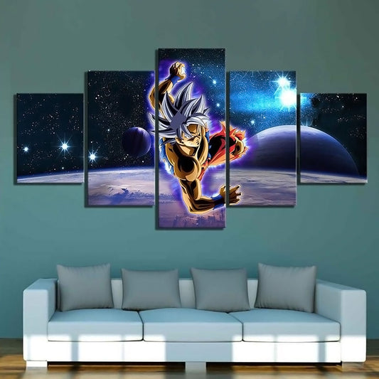 Dragon Ball - 5 Pieces Wall Art - Mastered Ultra Instinct Goku - Dragon Ball Poster - Dragon Ball Canvas
