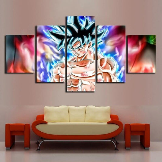 Dragon Ball - 5 Pieces Wall Art - Mastered Ultra Instinct Goku - Dragon Ball Poster - Dragon Ball Canvas
