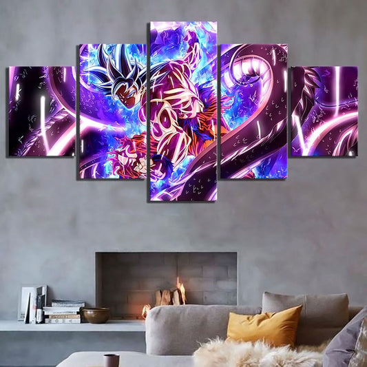 Dragon Ball - 5 Pieces Wall Art - Mastered Ultra Instinct Goku - Dragon Ball Poster - Dragon Ball Canvas