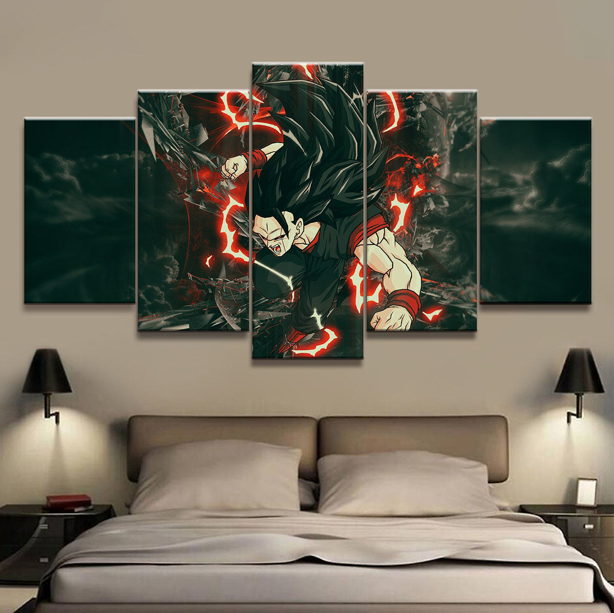 Dragon Ball - 5 Pieces Wall Art - Vegeto - Dragon Ball Poster - Dragon Ball Canvas