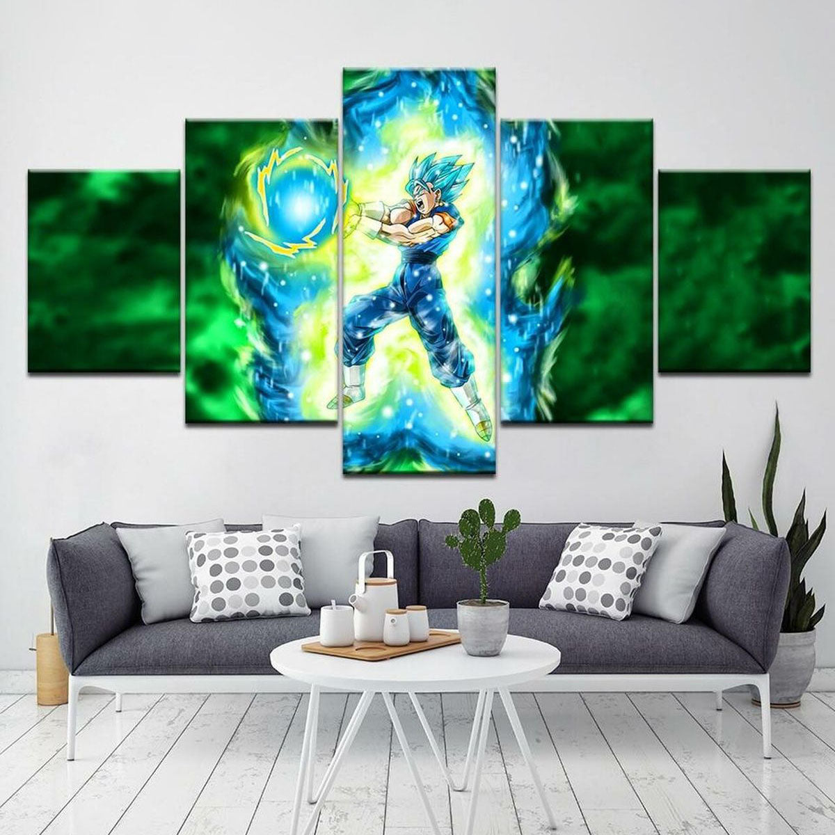 Dragon Ball - 5 Pieces Wall Art - Vegeto - Super Saiyan Blue - Dragon Ball Poster - Dragon Ball Canvas