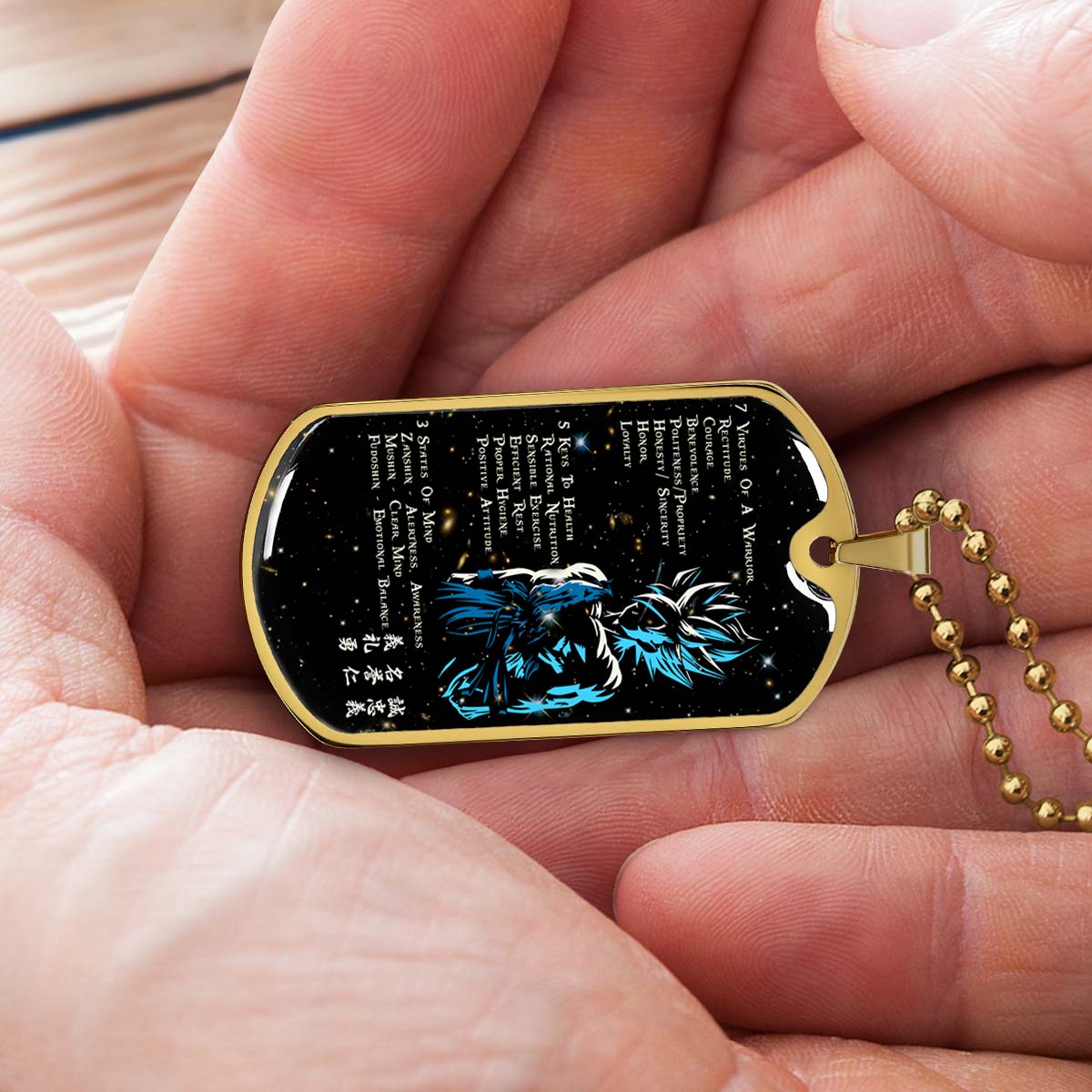 Dragon Ball - DRDL001 - 7 5 3 CODE - Goku - Supper Saiyan Blue - Dragon Ball Dog Tag - Military Ball Chain - Luxury Dog Tag