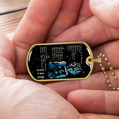 Dragon Ball - DRDL001 - 7 5 3 CODE - Goku - Supper Saiyan Blue - Dragon Ball Dog Tag - Military Ball Chain - Luxury Dog Tag