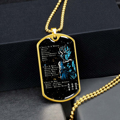 Dragon Ball - DRDL001 - 7 5 3 CODE - Goku - Supper Saiyan Blue - Dragon Ball Dog Tag - Military Ball Chain - Luxury Dog Tag