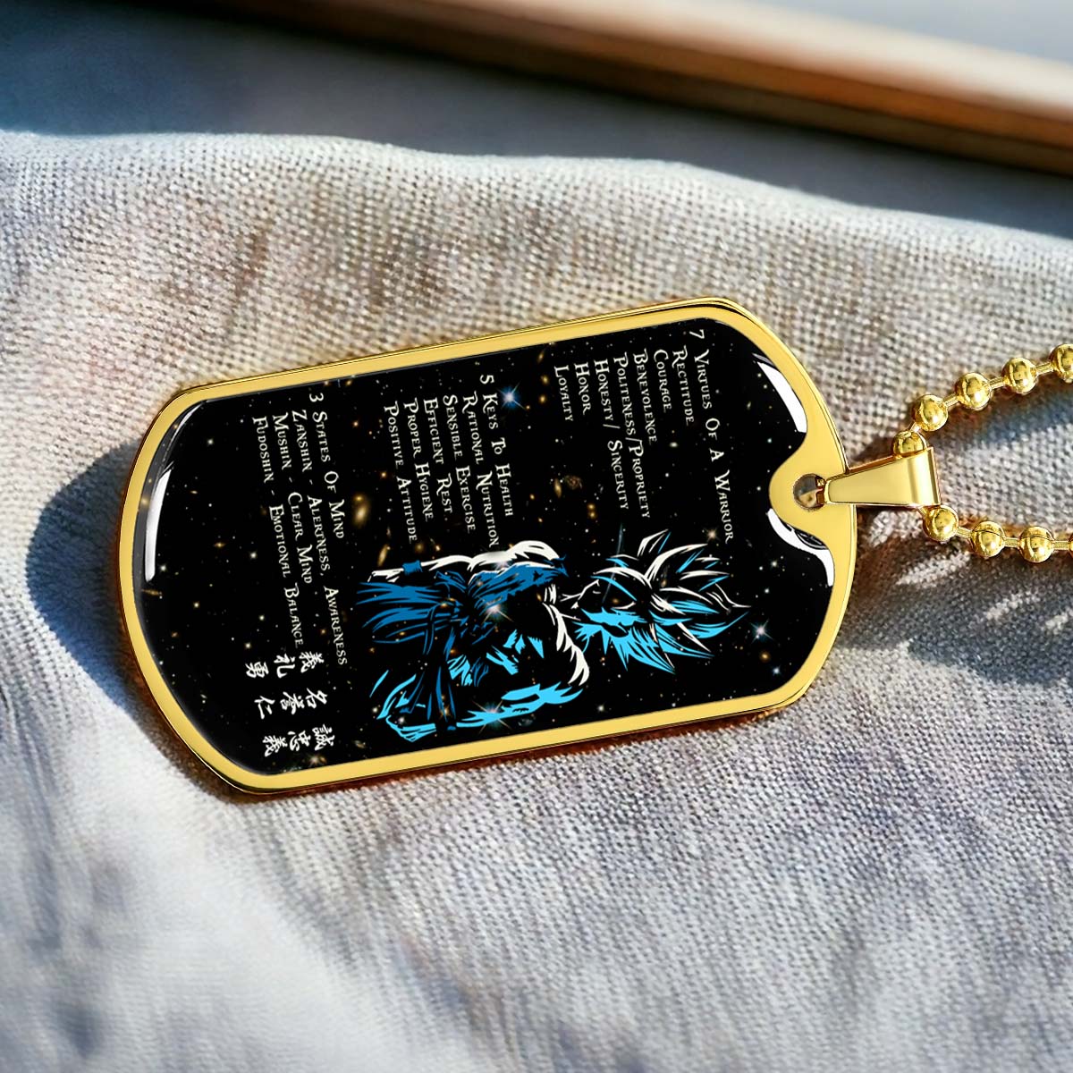 Dragon Ball - DRDL001 - 7 5 3 CODE - Goku - Supper Saiyan Blue - Dragon Ball Dog Tag - Military Ball Chain - Luxury Dog Tag
