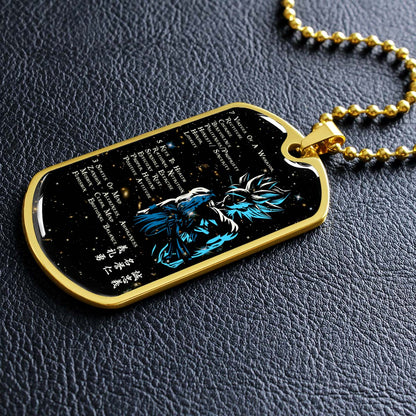 Dragon Ball - DRDL001 - 7 5 3 CODE - Goku - Supper Saiyan Blue - Dragon Ball Dog Tag - Military Ball Chain - Luxury Dog Tag