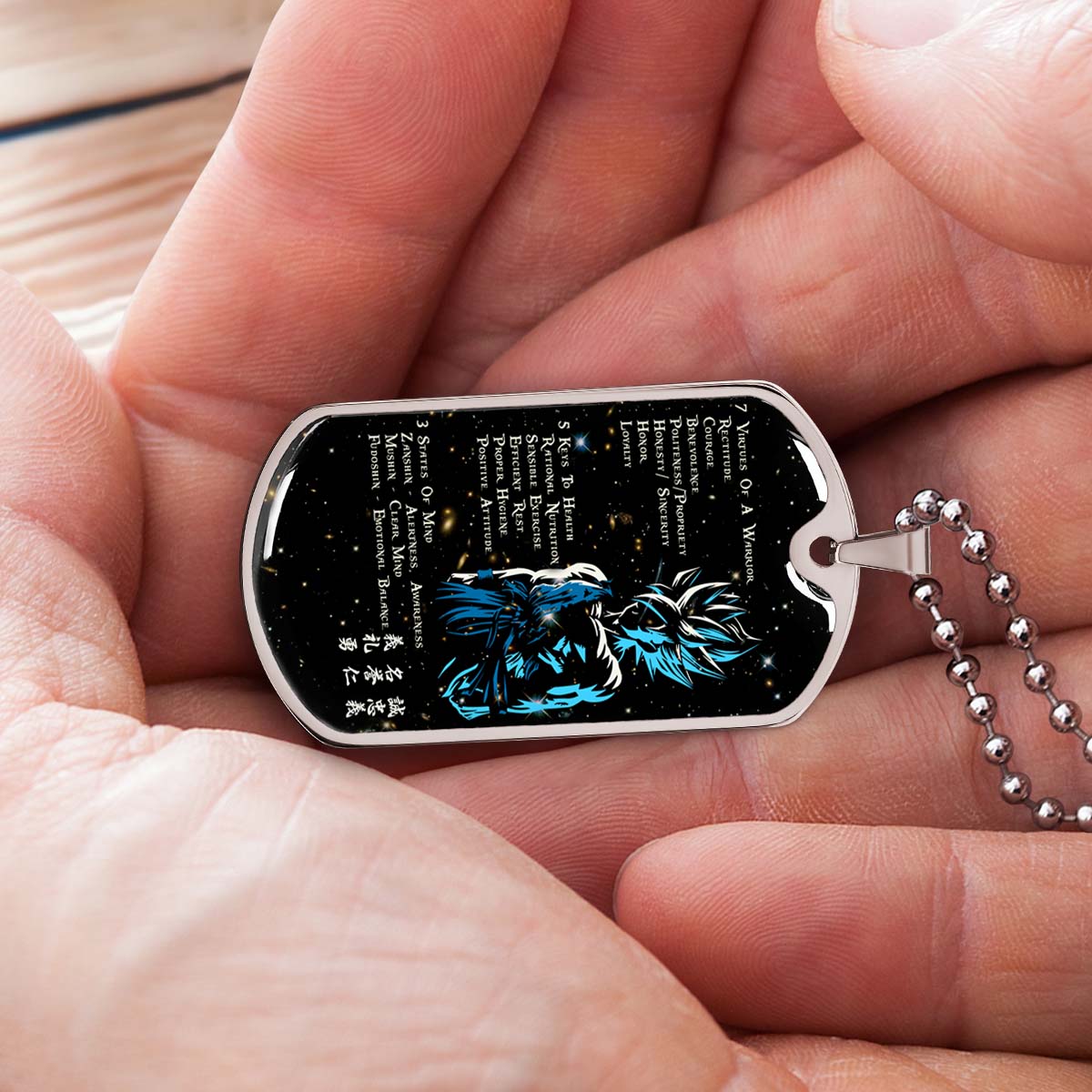 Dragon Ball - DRDL001 - 7 5 3 CODE - Goku - Supper Saiyan Blue - Dragon Ball Dog Tag - Military Ball Chain - Luxury Dog Tag