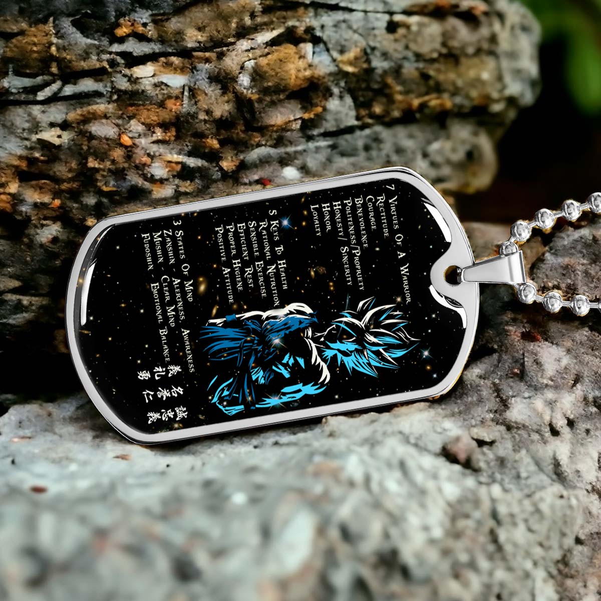 Dragon Ball - DRDL001 - 7 5 3 CODE - Goku - Supper Saiyan Blue - Dragon Ball Dog Tag - Military Ball Chain - Luxury Dog Tag