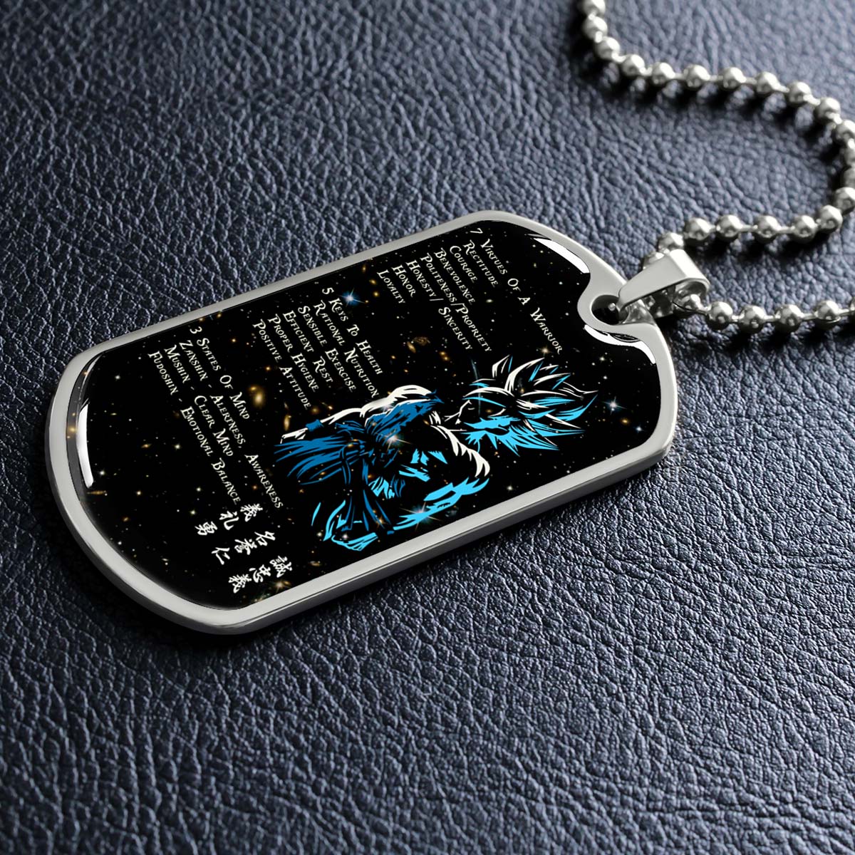 Dragon Ball - DRDL001 - 7 5 3 CODE - Goku - Supper Saiyan Blue - Dragon Ball Dog Tag - Military Ball Chain - Luxury Dog Tag