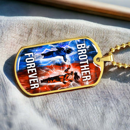 Dragon Ball - DRDL002 - Brother Forever - Goku - Vegeta - Dragon Ball Dog Tag - Military Ball Chain - Luxury Dog Tag