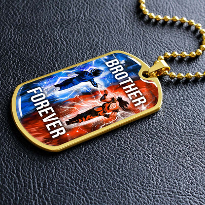 Dragon Ball - DRDL002 - Brother Forever - Goku - Vegeta - Dragon Ball Dog Tag - Military Ball Chain - Luxury Dog Tag