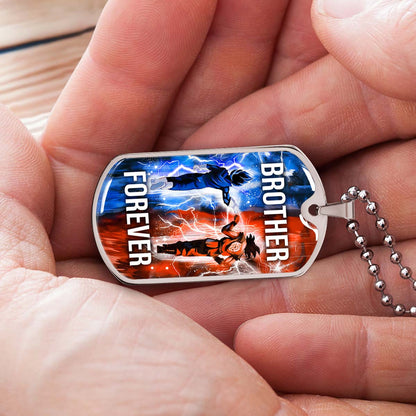 Dragon Ball - DRDL002 - Brother Forever - Goku - Vegeta - Dragon Ball Dog Tag - Military Ball Chain - Luxury Dog Tag