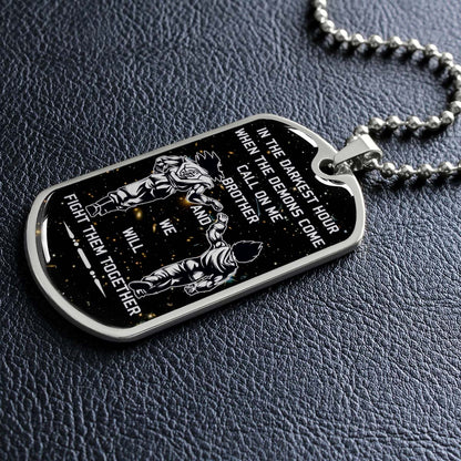 Dragon Ball - DRDL004 - Call On Me Brother - Goku - Vegeta - Dragon Ball Dog Tag - Military Ball Chain - Luxury Dog Tag