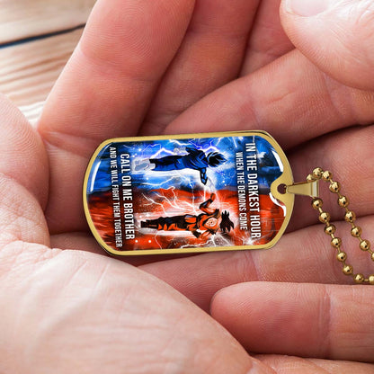Dragon Ball - DRDL005 - Call On Me Brother - Goku - Vegeta - Dragon Ball Dog Tag - Military Ball Chain - Luxury Dog Tag