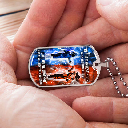 Dragon Ball - DRDL005 - Call On Me Brother - Goku - Vegeta - Dragon Ball Dog Tag - Military Ball Chain - Luxury Dog Tag