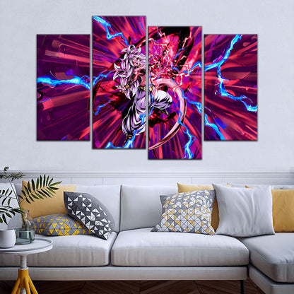 Dragon Ball FighterZ Android 21 Evil Form Canvas Wall Art - 5 Piece Split Panel DBZ Anime Poster - Ready to Hang Living Room Man Cave Decor - DR5001