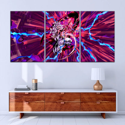 Dragon Ball FighterZ Android 21 Evil Form Canvas Wall Art - 5 Piece Split Panel DBZ Anime Poster - Ready to Hang Living Room Man Cave Decor - DR5001