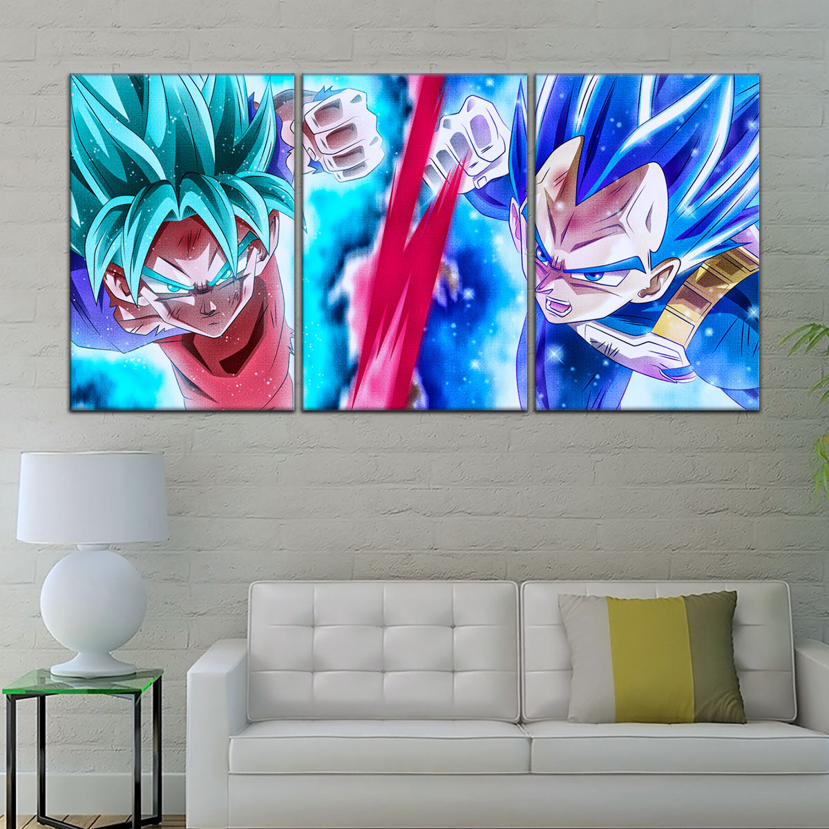 Dragon Ball Super Canvas Wall Art - DR5080 - Super Saiyan Blue Goku - Super Saiyan Blue Vegeta
