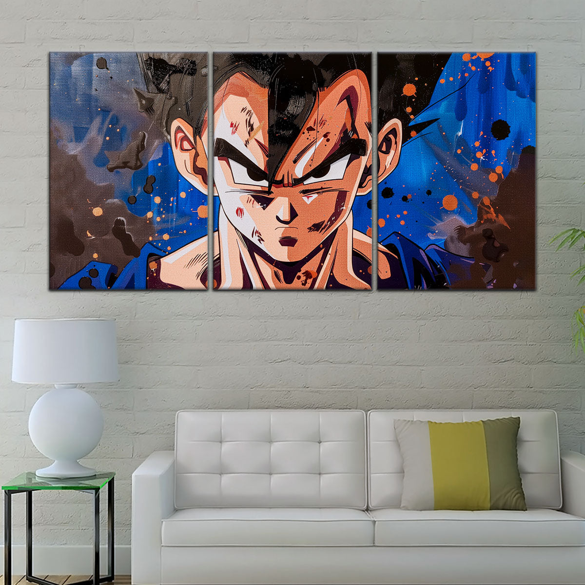 Dragon Ball Super Hero Gohan Canvas Wall Art - 5 Piece Split Panel DBZ Anime Poster - Framed Ready to Hang Living Room Man Cave Decor - DR5029