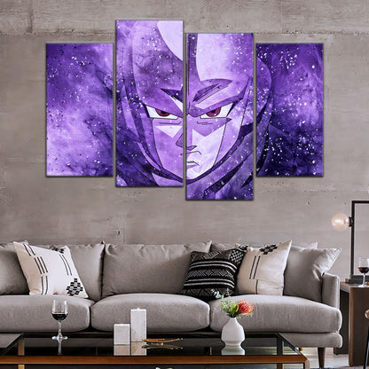 Dragon Ball Super Hit Awakens Canvas Wall Art - 5 Piece Split Panel DBZ Anime Poster - Framed Ready to Hang Living Room Man Cave Decor - DR5084