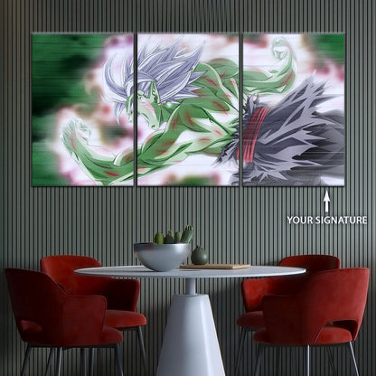 Dragon Ball Super Merged Zamasu Canvas Wall Art - 5 Piece Split Panel DBZ Anime Poster - Framed Ready to Hang Living Room Man Cave Decor - DR5137