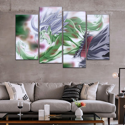 Dragon Ball Super Merged Zamasu Canvas Wall Art - 5 Piece Split Panel DBZ Anime Poster - Framed Ready to Hang Living Room Man Cave Decor - DR5137