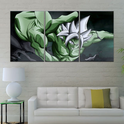 Dragon Ball Super Merged Zamasu Canvas Wall Art - 5 Piece Split Panel DBZ Anime Poster - Framed Ready to Hang Living Room Man Cave Decor - DR5139