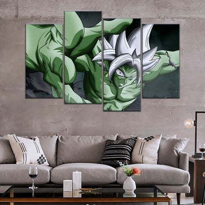 Dragon Ball Super Merged Zamasu Canvas Wall Art - 5 Piece Split Panel DBZ Anime Poster - Framed Ready to Hang Living Room Man Cave Decor - DR5139