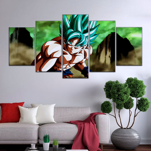 Dragon Ball Super Canvas Wall Art - DR5055 - Super Saiyan Blue Goku