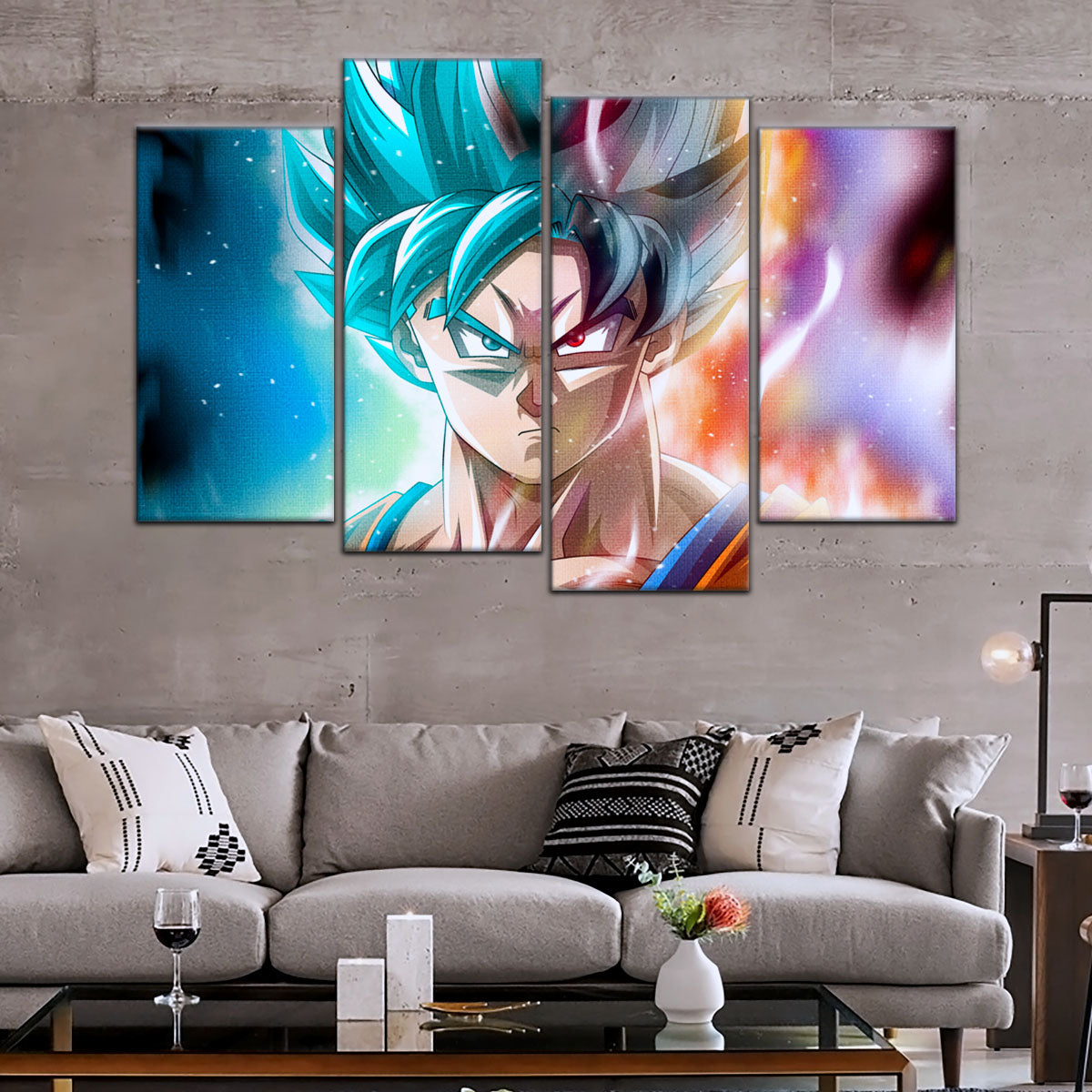 Dragon Ball Super Canvas Wall Art - DR5063 - Super Saiyan Blue Goku