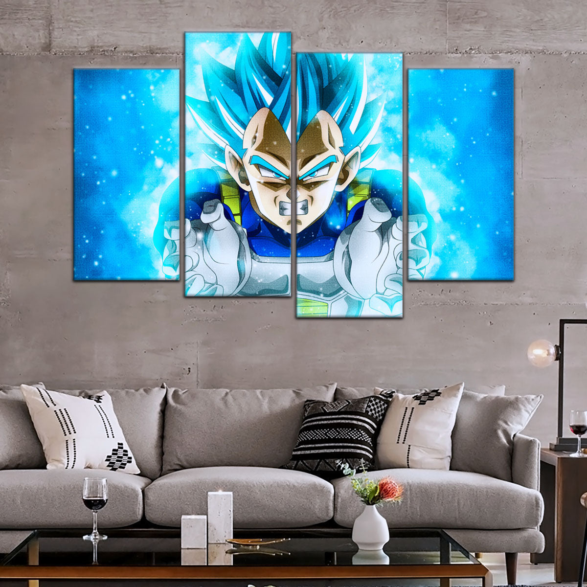 Dragon Ball Super Canvas Wall Art - DR5119 - Super Saiyan Blue Vegeta