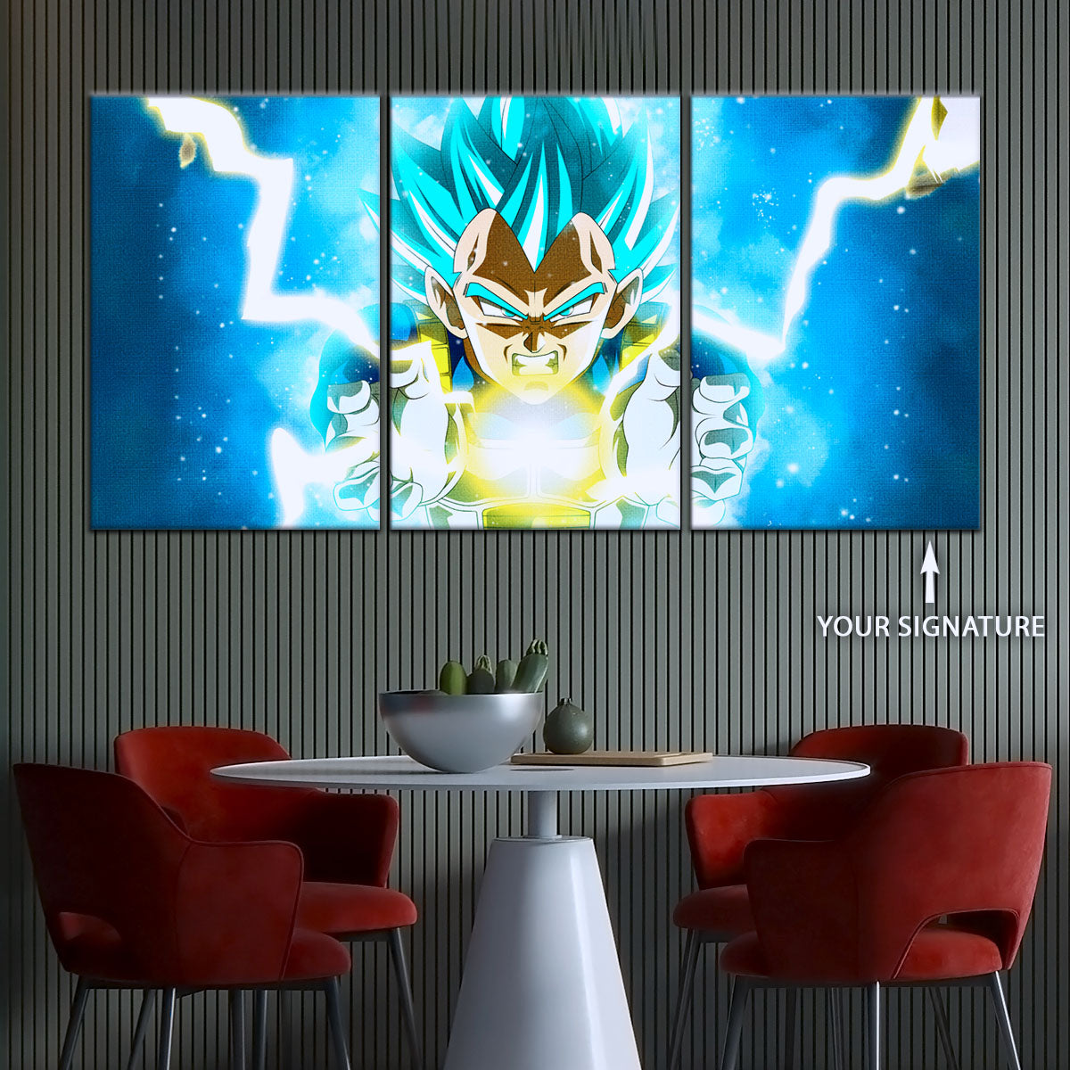 Dragon Ball Super Canvas Wall Art - DR5124 - Super Saiyan Blue Vegeta