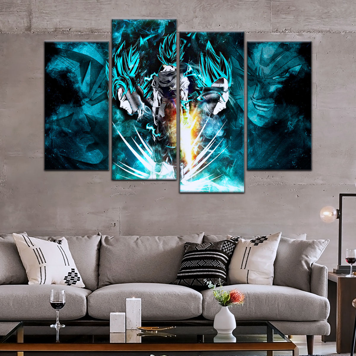 Dragon Ball Super Canvas Wall Art - DR5061 - Super Saiyan Blue Vegito - Goku - Vegeta