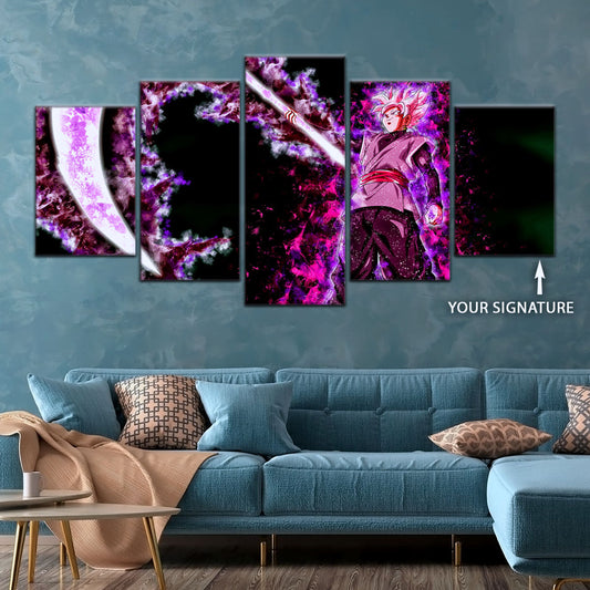 Dragon Ball Super Canvas Wall Art - DR5006 - Super Saiyan Rose Black Goku