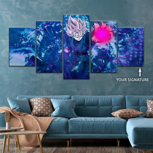 Dragon Ball Super Canvas Wall Art - DR5014 - Super Saiyan Rose Black Goku