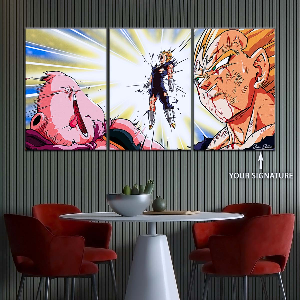 Dragon Ball Wall Art - DR5127 - Vegeta vs Majin Buu - Dragon Ball Z - Dragon Ball Poster - Dragon Ball Canvas
