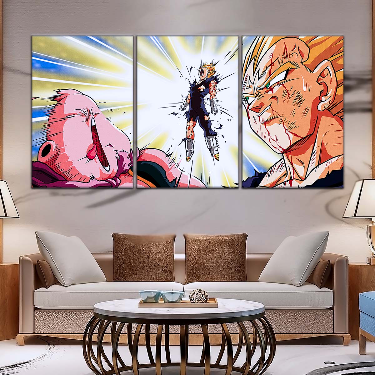 Dragon Ball Wall Art - DR5127 - Vegeta vs Majin Buu - Dragon Ball Z - Dragon Ball Poster - Dragon Ball Canvas
