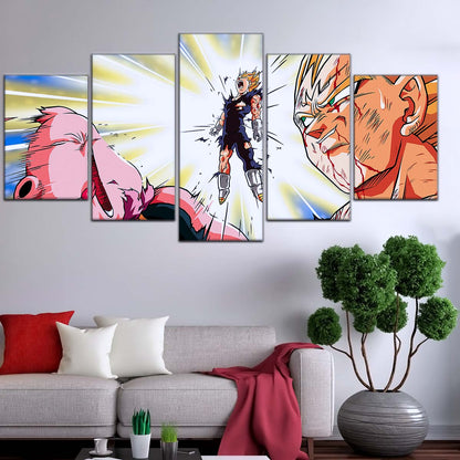 Dragon Ball Wall Art - DR5127 - Vegeta vs Majin Buu - Dragon Ball Z - Dragon Ball Poster - Dragon Ball Canvas