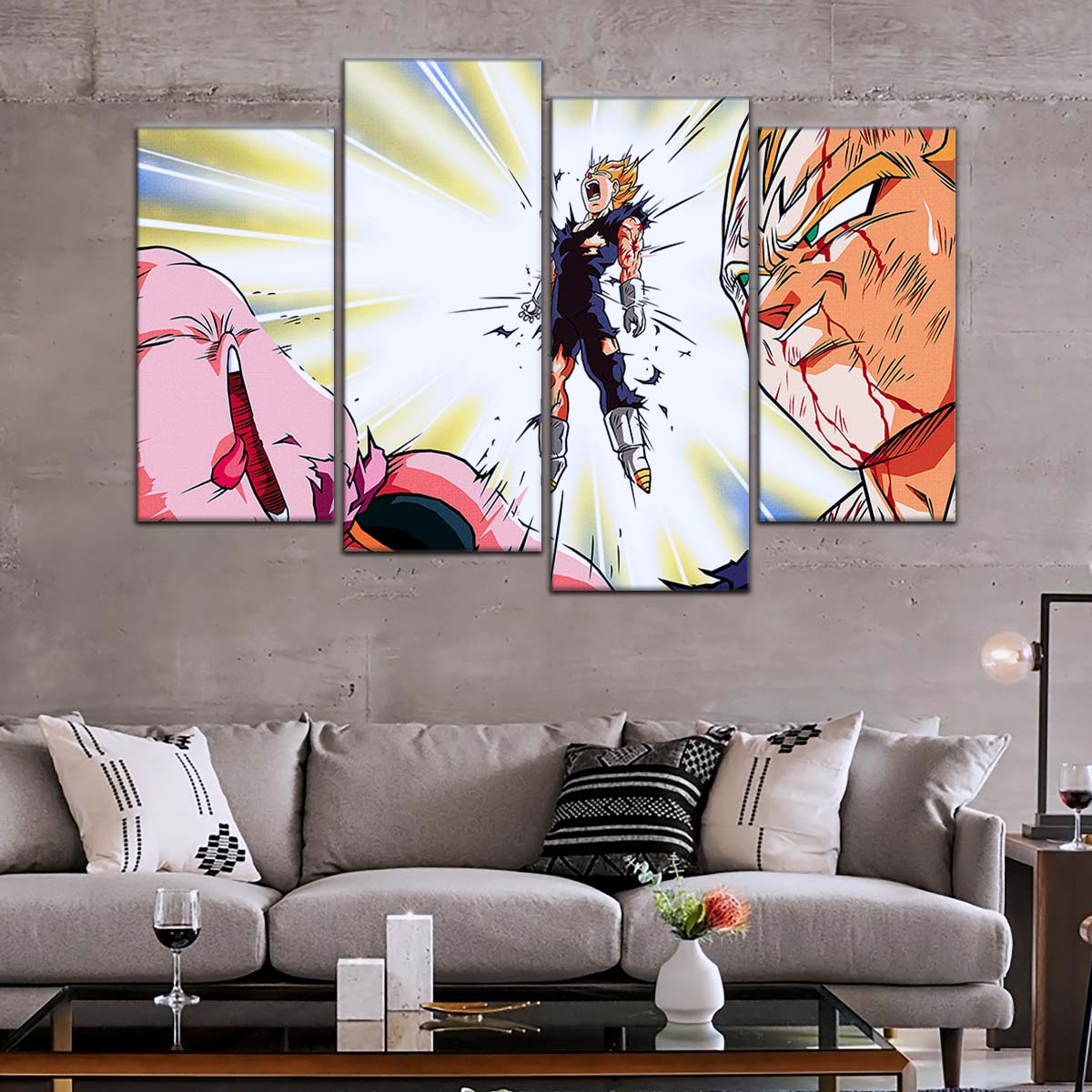 Dragon Ball Wall Art - DR5127 - Vegeta vs Majin Buu - Dragon Ball Z - Dragon Ball Poster - Dragon Ball Canvas