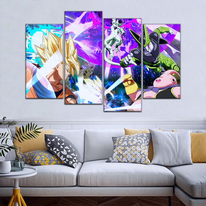 Dragon Ball Canvas Wall Art - DR5059 - Goku Vegeta vs Frieza Cell Majin Buu