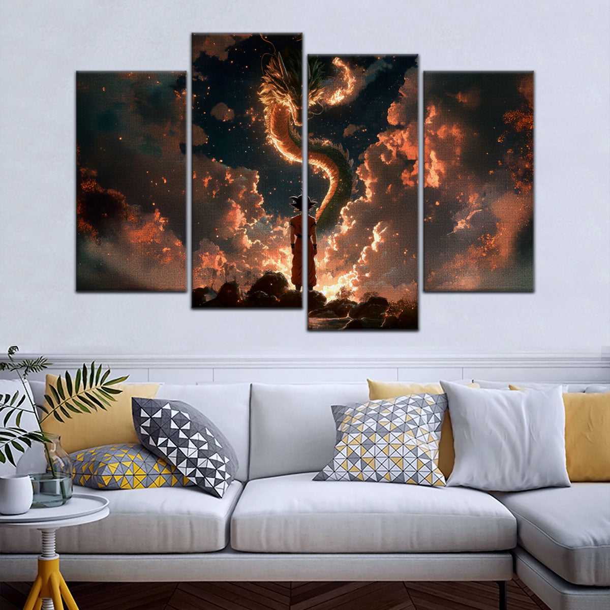 Dragon Ball Canvas Wall Art - DR5069 - Goku and Shenron