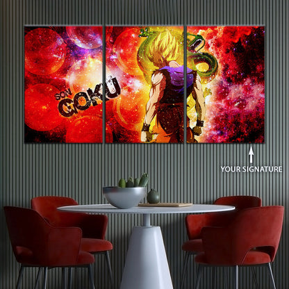 Dragon Ball Canvas Wall Art - DR5070 - Super Saiyan Goku - Shenron