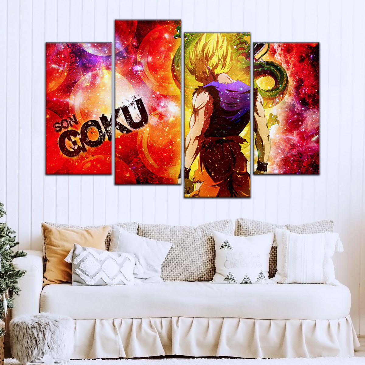 Dragon Ball Canvas Wall Art - DR5070 - Super Saiyan Goku - Shenron